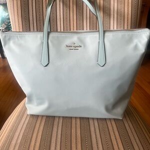 Kate Spade Nylon Tote, very light, pale blue/green